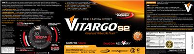 Vitargo S2 Natural Juicy Orange Flavor label