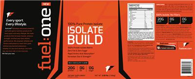 Isolate Build Rich Chocolate Flavor label