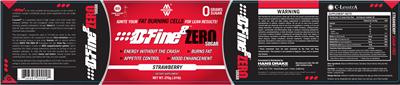 D-Fine8 Zero Sugar Strawberry label