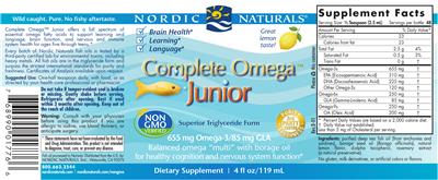 Complete Omega Junior Lemon label