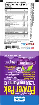 Power Pak Concord Grape label