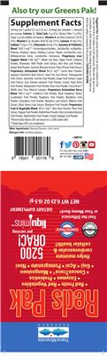 Reds Pak label