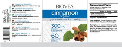 Cinnamon 300 mg label