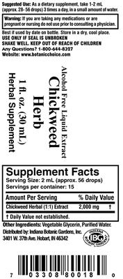 Chickweed Herb label