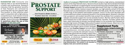 Prostate Support label