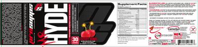 Mr Hyde Intense Energy Pre Workout Cherry Bomb label