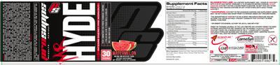 Mr Hyde Intense Energy Pre Workout Watermelon label