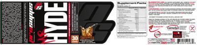 Mr Hyde Intense Energy Pre Workout Sweet Tea label