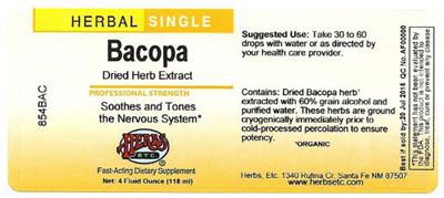 Bacopa label