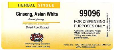 Ginseng, Asian White label