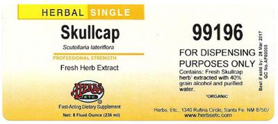 Skullcap label