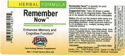 Remember Now label