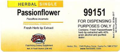 Passionflower label