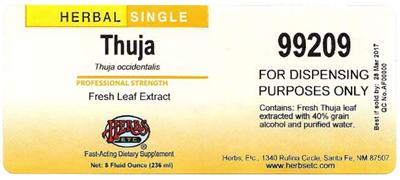 Thuja label