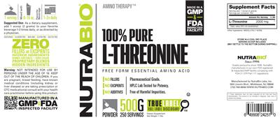 100% Pure L-Threonine label