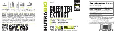 Green Tea Extract label