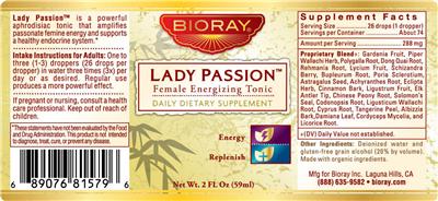 Lady Passion label