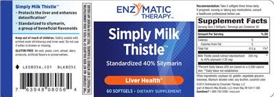 Simply Milk Thistle label
