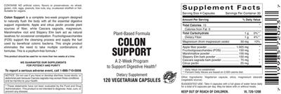 Colon Support label
