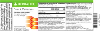 Snack Defense label
