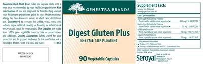 Digest Gluten Plus label