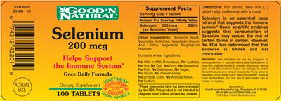 Selenium 200 mcg label