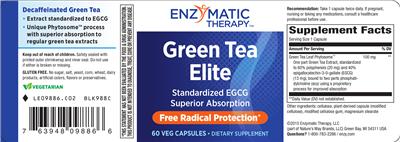 Green Tea Elite label