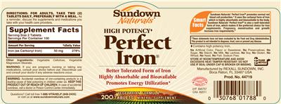 Perfect Iron label