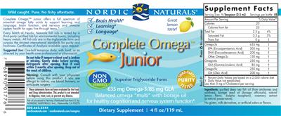 Complete Omega Junior Lemon label