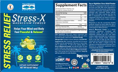 Stress-X Magnesium Powder Lemon Lime label