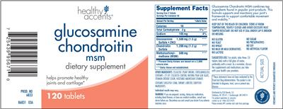 Glucosamine Chondroitin MSM label