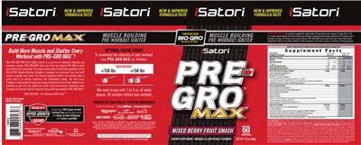Pre-Gro Max Mixed Berry Fruit Smash label