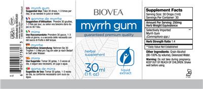 Myrrh Gum label