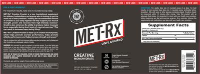 Creatine Monohydrate Unflavored label