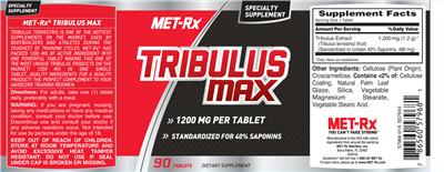 Tribulus Max label