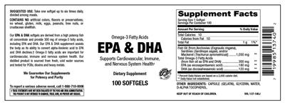 EPA & DHA label