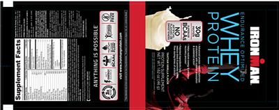 Whey Protein Tahitian Vanilla Flavor label