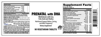Prenatal With DHA label