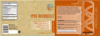 Non-GMO Pre-Workout West Coast Citrus label
