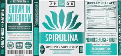 Spirulina label