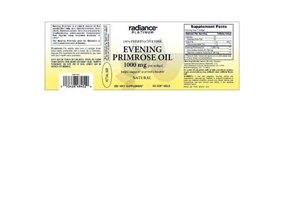 Evening Primrose Oil 1000 mg label
