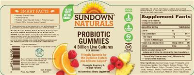 Probiotic Gummies label