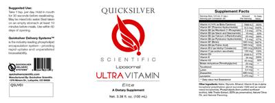 Liposomal Ultra Vitamin Elite label