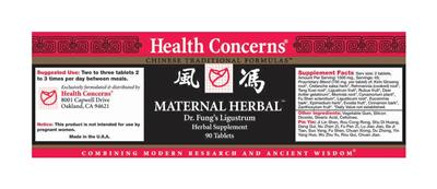 Maternal Herbal label