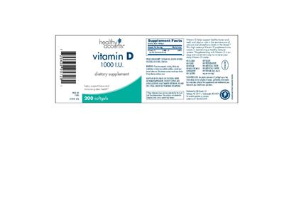 Vitamin D 1000 IU label