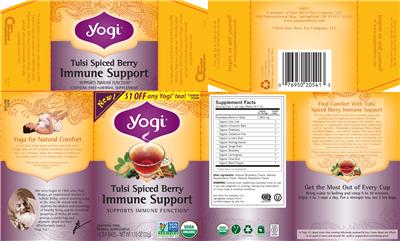 Tulsi Spiced Berry Immune Support label