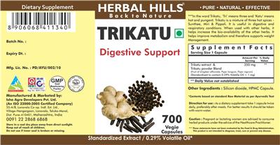 Trikatu label