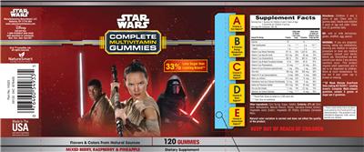 Star Wars Complete Multivitamin Gummies label