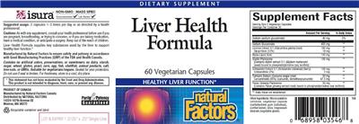 Liver Health Formula label
