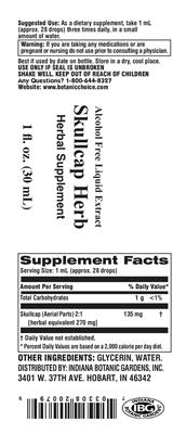 Skullcap Herb label